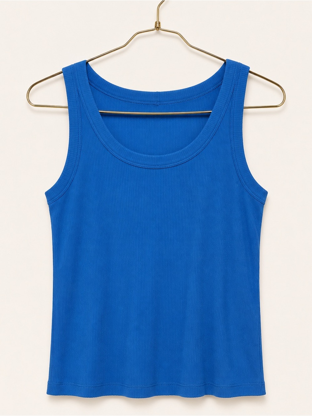 Universal Standard Bright Blue Ribbed Tank